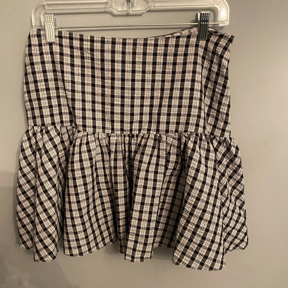 Gingham mini skirt